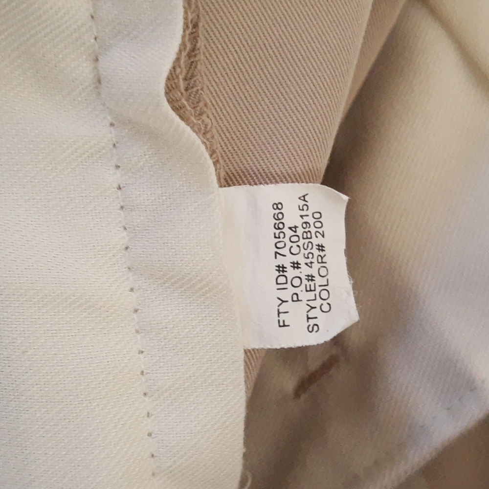 Perry Ellis Portfolio Pant Pleated Front Cuff Chinos Men’s 36x32 Taupe VTG 90s - Picture 3 of 9
